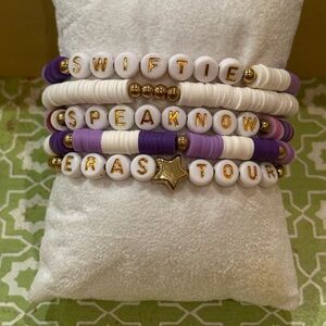 Swiftie Eras Tour Beaded Stretch Bracelet Stack – Speak Now, Eras Tour, Swiftie